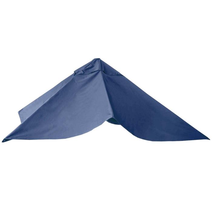 Ersatz-Bezug fr Luxus-Ampelschirm HWC-A96, Sonnenschirmbezug Ersatzbezug, 3x3m (4,24m) Polyester 2,7kg ~ blau