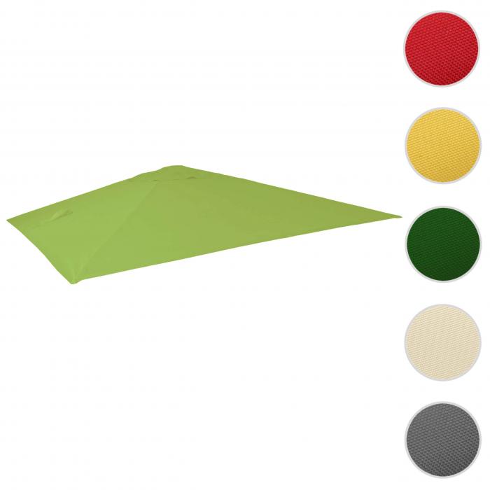 Ersatz-Bezug fr Luxus-Ampelschirm HWC-A96, Sonnenschirmbezug Ersatzbezug, 3x3m (4,24m) Polyester 2,7kg ~ hellgrn