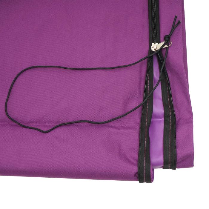 Schutzhlle HWC fr Ampelschirm bis 4,3 m (3x3 m), Abdeckhlle Cover mit Reiverschluss ~ lila-violett