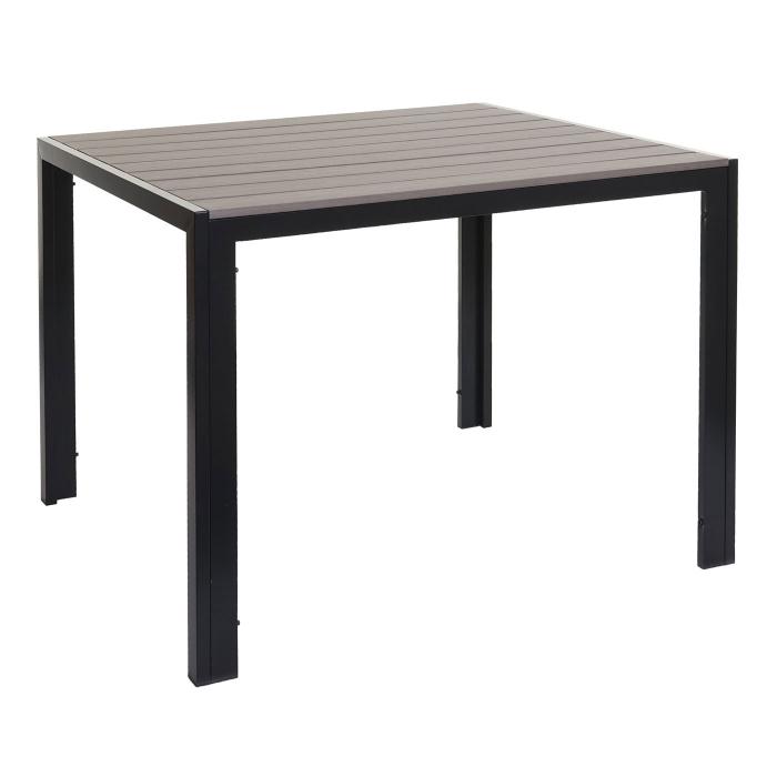 B-Ware (Tischplatte hat Macken SK2) | Gartentisch HWC-F90, Bistrotisch, WPC-Tischplatte 90x90cm ~ grau