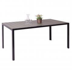 Gartentisch HWC-F90, Tisch Bistrotisch, WPC-Tischplatte 160x90cm ~ grau