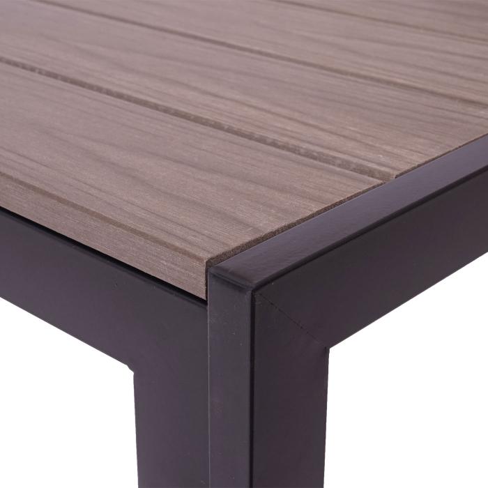 B-Ware (Tischplatte hat Macken SK2) | Gartentisch HWC-F90, Bistrotisch, WPC-Tischplatte 90x90cm ~ grau
