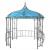 Pergola Almeria, Rundpavillon Garten Pavillon, stabiles Stahl-Gestell  3m ~ trkis