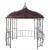 Pergola Almeria, Rundpavillon Garten Pavillon, stabiles Stahl-Gestell  3m ~ rot-braun