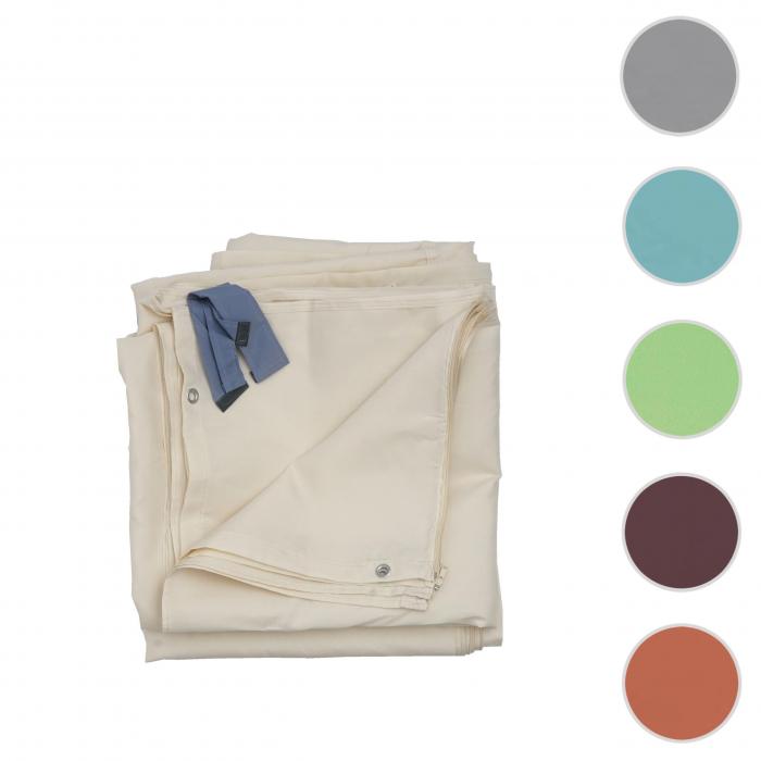 4er-Set Seitenwand fr Pergola Cadiz, Ersatzseitenwand Pavillon 4x4m, Polyester ~ creme