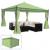 Pergola Cadiz, Garten Pavillon, stabiles 7cm-Gestell mit Seitenwand ~ grn 4x4m