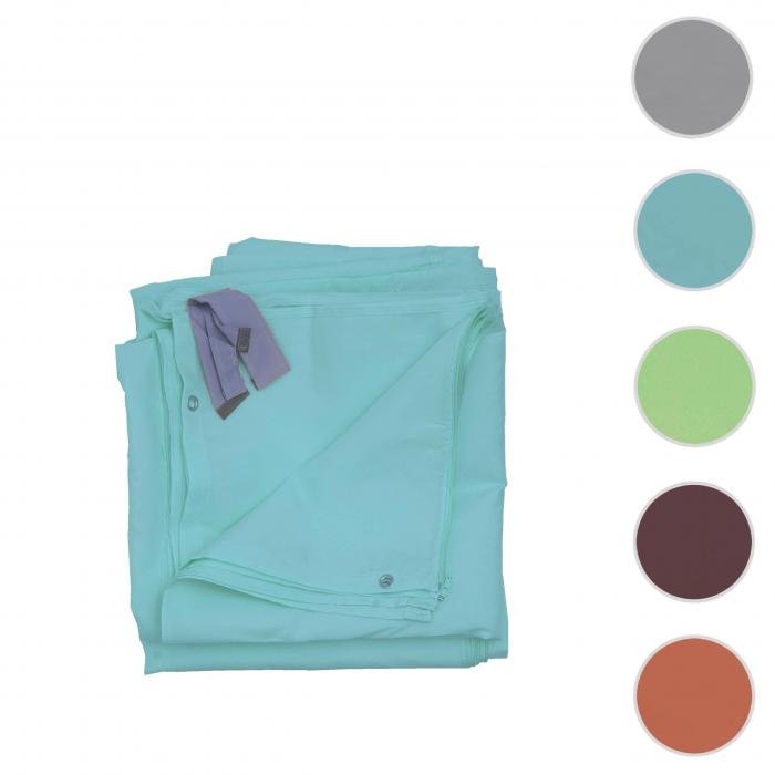 4er-Set Seitenwand fr Pergola Cadiz, Ersatzseitenwand Pavillon 4x4m, Polyester ~ trkis