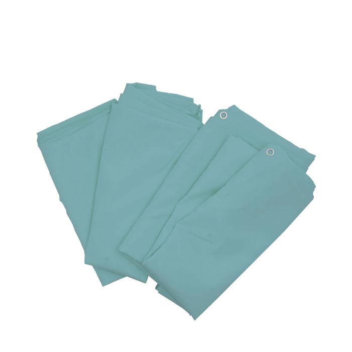 4er-Set Seitenwand fr Pergola Cadiz, Ersatzseitenwand Pavillon 4x4m, Polyester ~ trkis
