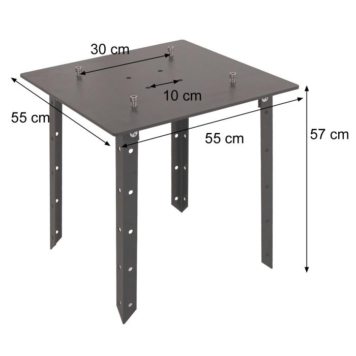 Bodenplatte fr XXL-Sonnenschirm HWC-D20, A96 und Meran Pro, Bodenanker Pfostentrger Sonnenschirmstnder, Metall 24kg