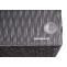 3in1-Garnitur HWC-J37, Garten-/Lounge-Set Sonneninsel, Spun Poly Poly-Rattan MVG ~ anthrazit, Kissen dunkelgrau