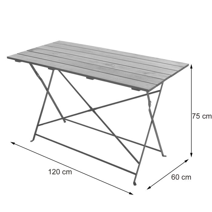 Defekte Ware (Brett lose SK2) | Biergartentisch HWC-J40, Klapptisch Tisch, Gastro-Qualitt Akazie 120x60cm ~ naturfarben