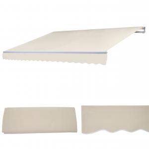 Ersatz-Bezug fr Markise T792, Gelenkarmmarkise Ersatzbezug Sonnenschutz, 5x3m ~ Polyester creme