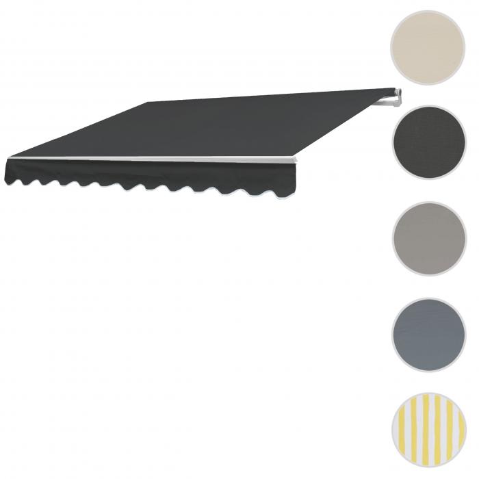Ersatz-Bezug fr Markise T791, Gelenkarmmarkise Ersatzbezug Sonnenschutz, 4,5x3m ~ Polyester anthrazit