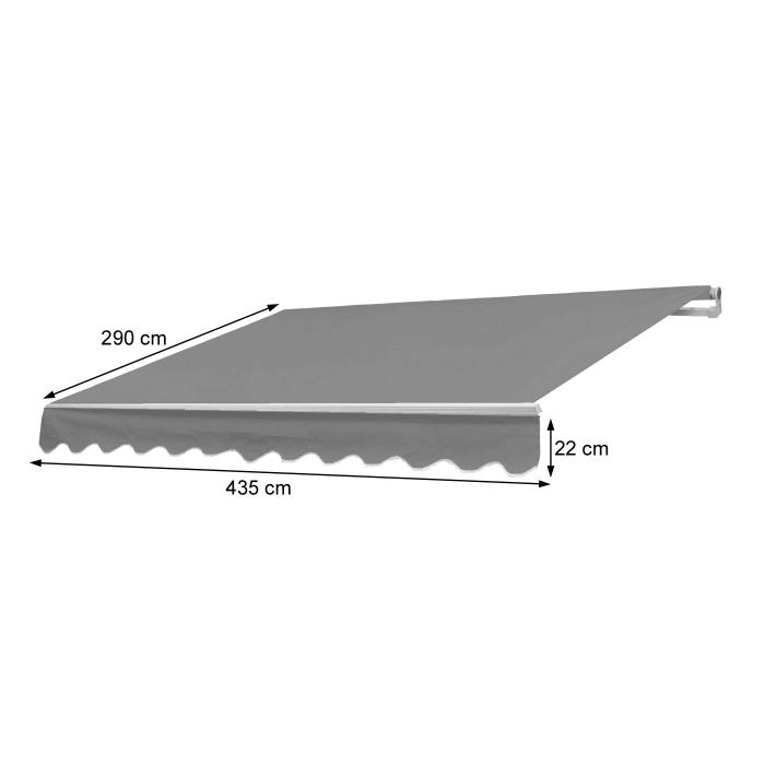 Ersatz-Bezug fr Markise T791, Gelenkarmmarkise Ersatzbezug Sonnenschutz, 4,5x3m ~ Polyester terracotta