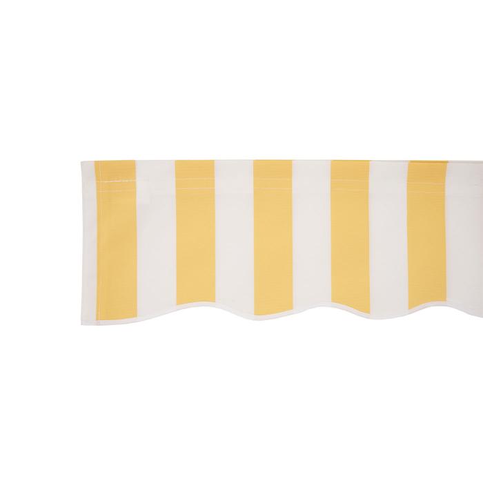 Alu-Markise HWC-E49, Gelenkarmmarkise Sonnenschutz 2,5x2m ~ Polyester  Gelb/Weiß von Heute-Wohnen