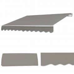 Ersatz-Bezug für Markise HWC-E31, Gelenkarmmarkise Ersatzbezug Sonnenschutz, 3x2,5m ~ Polyester grau-braun