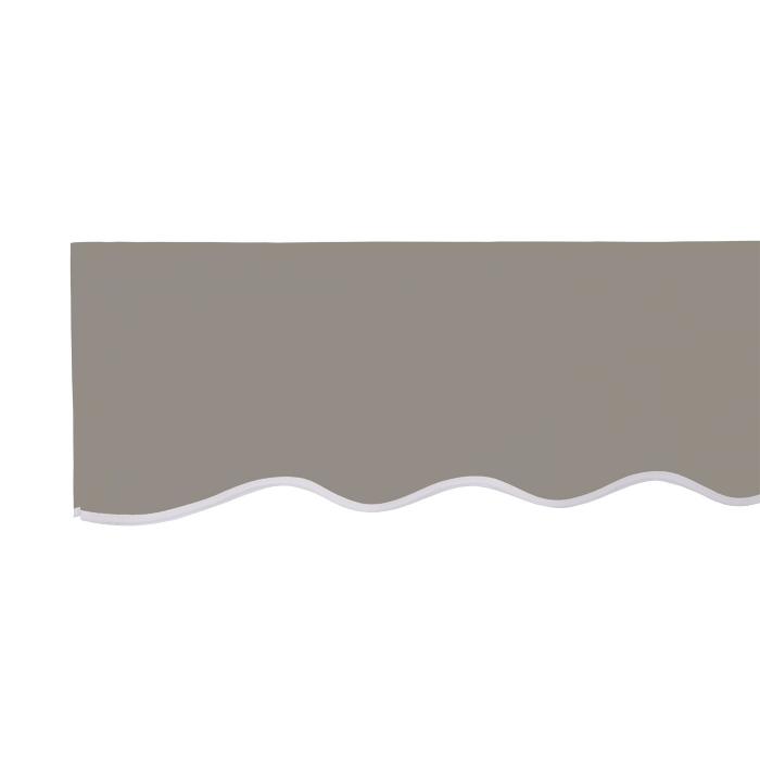 Ersatz-Bezug fr Markise T790, Gelenkarmmarkise Ersatzbezug Sonnenschutz, 4x3m ~ Polyester grau-braun