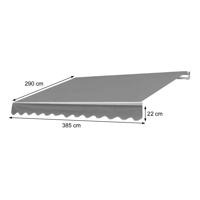 Ersatz-Bezug fr Markise T790, Gelenkarmmarkise Ersatzbezug Sonnenschutz, 4x3m ~ Acryl gelb-wei