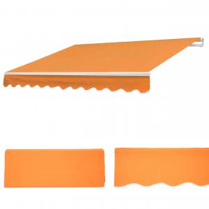 Ersatz-Bezug fr Markise T790, Gelenkarmmarkise Ersatzbezug Sonnenschutz, 4x3m ~ Polyester terracotta