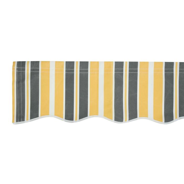 Ersatz-Bezug fr Markise HWC-E49, Gelenkarmmarkise Ersatzbezug Sonnenschutz, 2,5x2m ~ Polyester grau-gelb