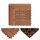 (155,44€/m²) WPC Eck-Bodenfliese Rhone + Abschluss, Holzoptik Terrasse, 30x30cm Premium ~ Ecke, teak versetzt