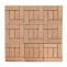WPC Bodenfliese Rhone + Abschluss, Holzoptik Balkon/Terrasse, 11x je 30x30cm = 1qm Premium ~ teak versetzt