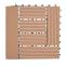 WPC Bodenfliese Rhone + Abschluss, Holzoptik Balkon/Terrasse, 11x je 30x30cm = 1qm Premium ~ teak versetzt