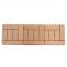 WPC Bodenfliese Rhone + Abschluss, Holzoptik Balkon/Terrasse, 11x je 30x30cm = 1qm Premium ~ teak versetzt