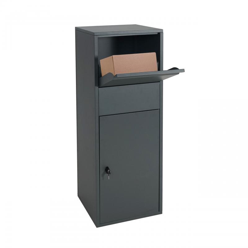 Defekte Ware (Verbogen SK3) | Paketkasten HWC-G80, Standbriefkasten Paketbriefkasten Gre XL ~ verzinkt anthrazit