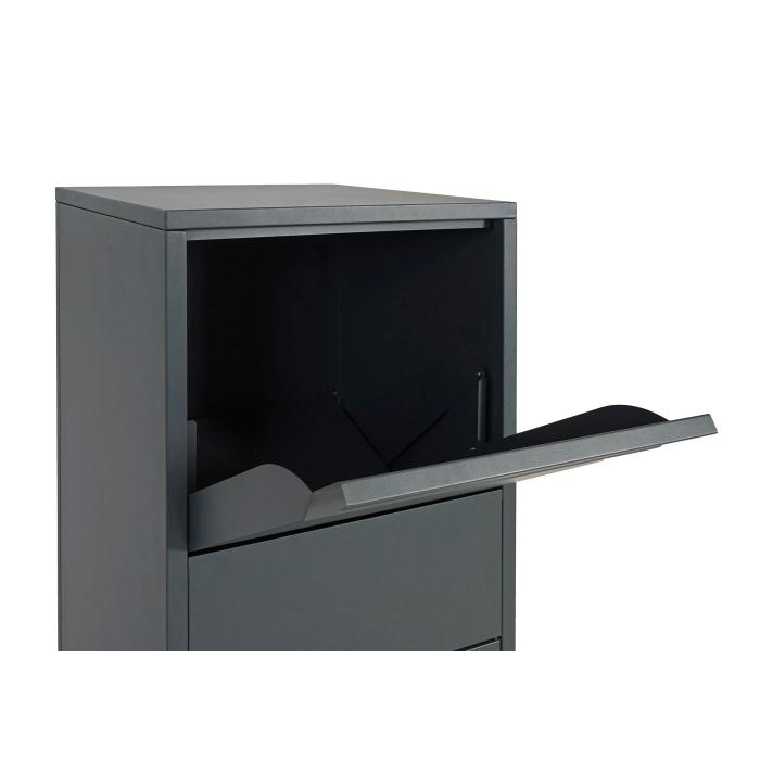 Defekte Ware (Verbogen SK3) | Paketkasten HWC-G80, Standbriefkasten Paketbriefkasten Gre XL ~ verzinkt anthrazit
