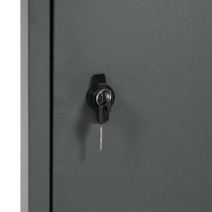 Defekte Ware (Verbogen SK3) | Paketkasten HWC-G80, Standbriefkasten Paketbriefkasten Gre XL ~ verzinkt anthrazit