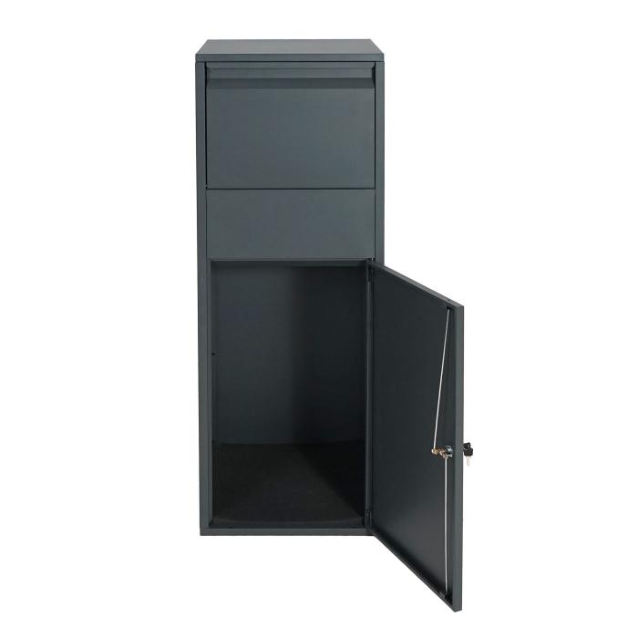 Defekte Ware (Verbogen SK3) | Paketkasten HWC-G80, Standbriefkasten Paketbriefkasten Gre XL ~ verzinkt anthrazit