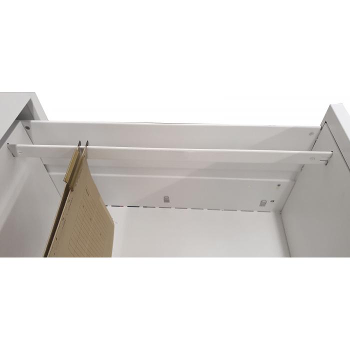 Hngeregisterschrank HWC-H16, Aktenschrank Broschrank Stahlschrank, Format Legal + A4 abschliebar 134x46x62cm ~ grau