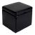 Hocker Sitzwrfel Sitzhocker Aufbewahrungsbox Onex, mit Deckel, Leder + Kunstleder, 45x44x44cm MVG ~ schwarz