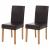 2er-Set Esszimmerstuhl Stuhl Kchenstuhl Littau ~ Kunstleder, braun, helle Beine