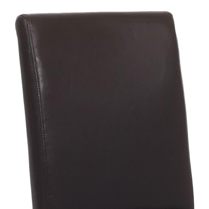 Esszimmerstuhl Littau, Kchenstuhl Stuhl, Leder ~ braun, helle Beine