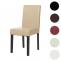 Esszimmerstuhl Littau, Kchenstuhl Stuhl, Leder ~ creme, dunkle Beine