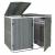 XL 2er-/4er-Mülltonnenverkleidung HWC-H74, Mülltonnenbox, erweiterbar 120x75x96 Holz FSC-zertifiziert ~ grau-weiß