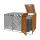 XL 1er-/2er-Mlltonnenverkleidung Erweiterung HWC-J44, Mlltonnenbox, 120x68x98cm Holz MVG-zertifiziert ~ braun
