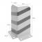 2er-Set Rammschutz HWC-J50, Anfahrschutz Eckschutz, mit Bolzenanker Metall L-Form 40x18cm gelb-schwarz