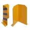 2er-Set Rammschutz HWC-J50, Anfahrschutz Eckschutz, mit Bolzenanker Metall L-Form 40x18cm gelb-schwarz