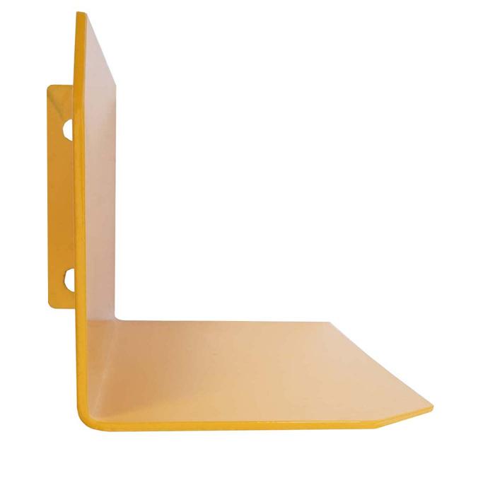 2er-Set Rammschutz HWC-J50, Anfahrschutz Eckschutz, mit Bolzenanker Metall L-Form 40x18cm gelb-schwarz