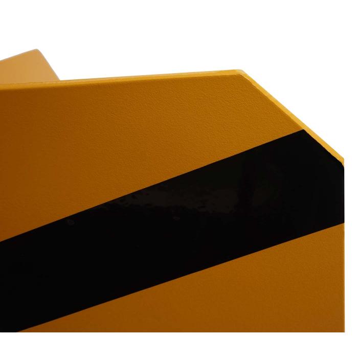 2er-Set Rammschutz HWC-J50, Anfahrschutz Eckschutz, mit Bolzenanker Metall L-Form 40x18cm gelb-schwarz