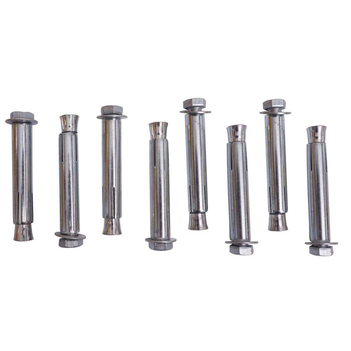 2er-Set Rammschutz HWC-J50, Anfahrschutz Eckschutz, mit Bolzenanker Metall L-Form 40x18cm gelb-schwarz