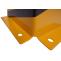 2er-Set Rammschutz HWC-J50, Anfahrschutz Eckschutz, mit Bolzenanker Metall L-Form 40x18cm gelb-schwarz