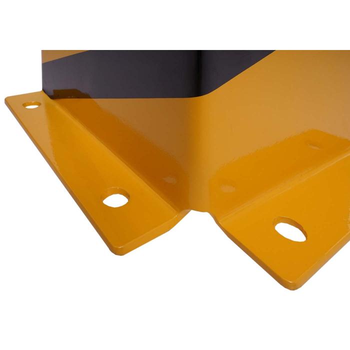 2er-Set Rammschutz HWC-J50, Anfahrschutz Eckschutz, mit Bolzenanker Metall L-Form 40x18cm gelb-schwarz