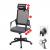 Bürostuhl HWC-J52, Drehstuhl Schreibtischstuhl, ergonomisch Kopfstütze, Kunstleder ~ grau