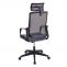 Brostuhl HWC-J52, Drehstuhl Schreibtischstuhl, ergonomisch Kopfsttze, Kunstleder ~ grau