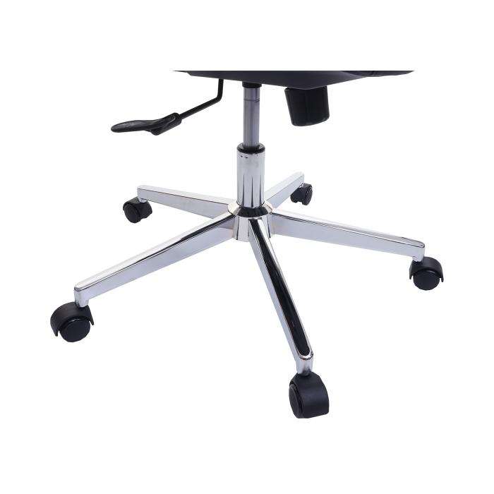 Brostuhl HWC-J53, Drehstuhl Schreibtischstuhl, ergonomisch Kunstleder ~ grau