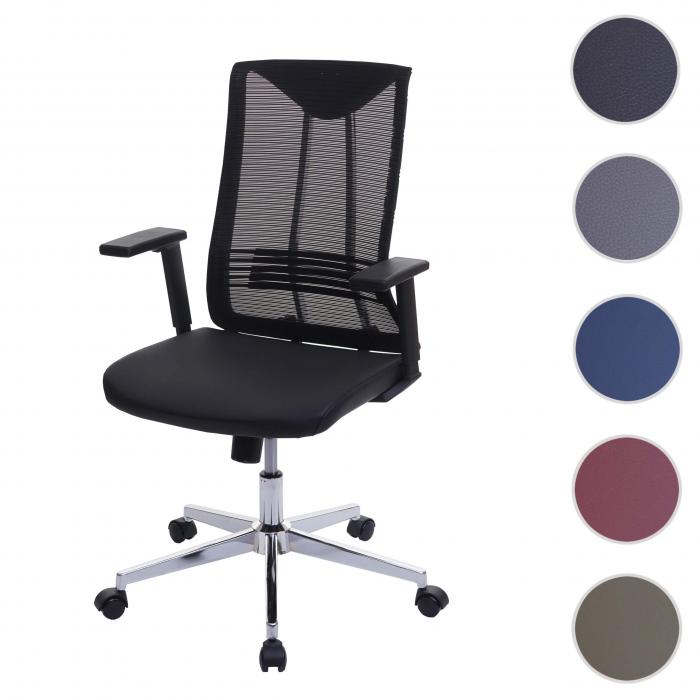 Brostuhl HWC-J53, Drehstuhl Schreibtischstuhl, ergonomisch Kunstleder ~ schwarz